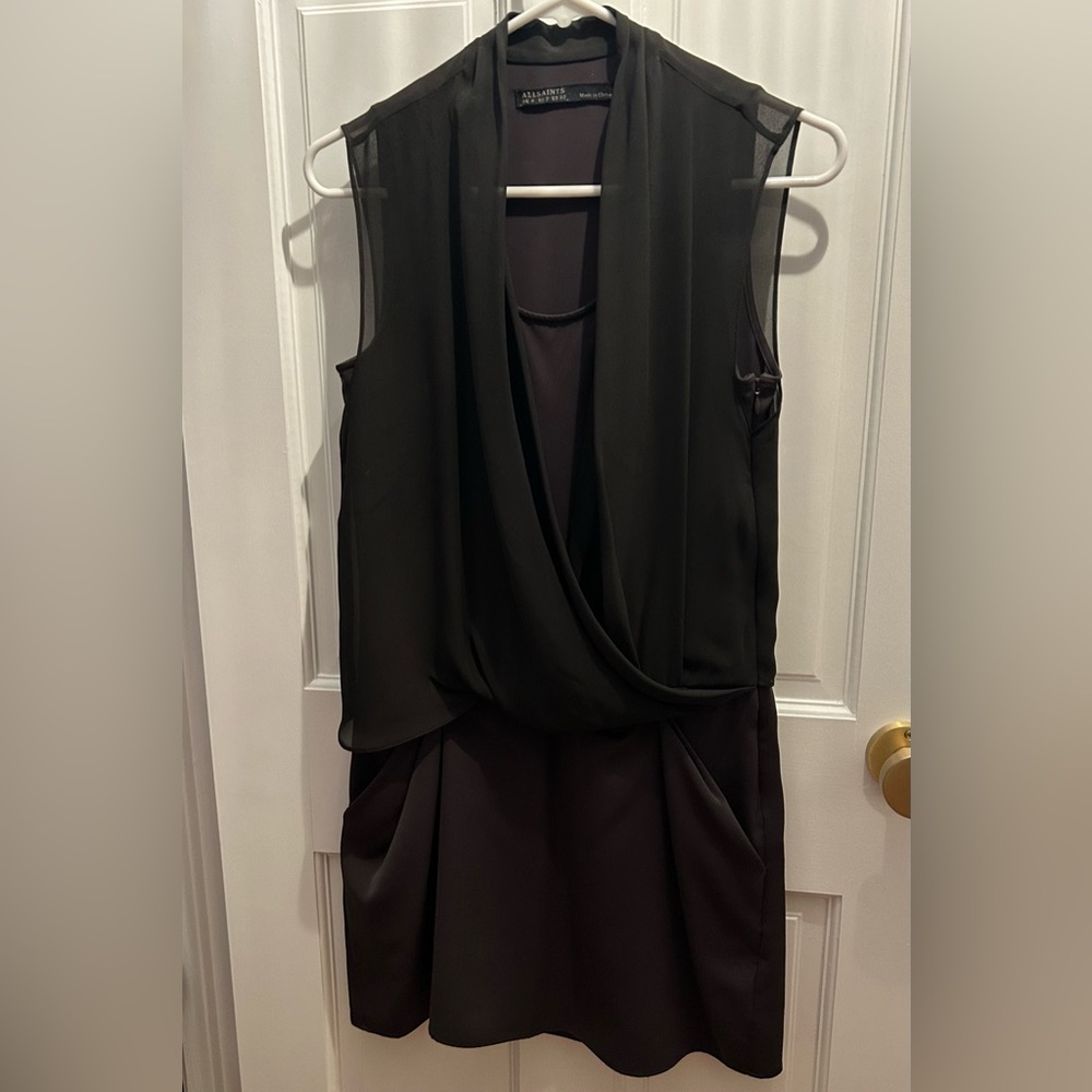 Allsaints mixed material dress